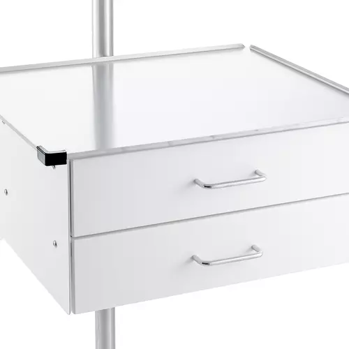 Drawer console for pole