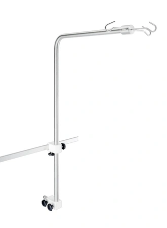 infusion bottle- and pump holder, bent