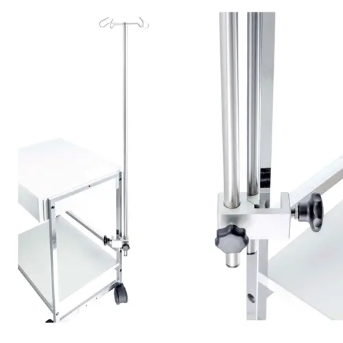 Infusion bottle holder for equipment trolleys