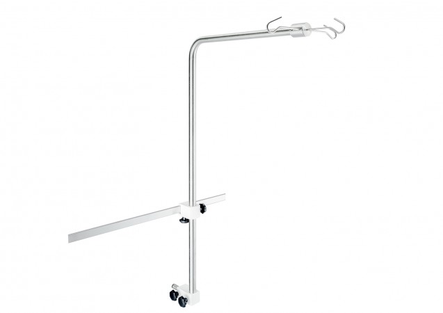 infusion bottle- and pump holder, bent