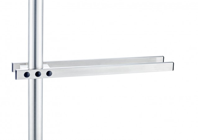 one-sided double-rail for single pole