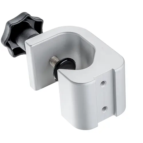 clamp with pump-mounting-device for pole